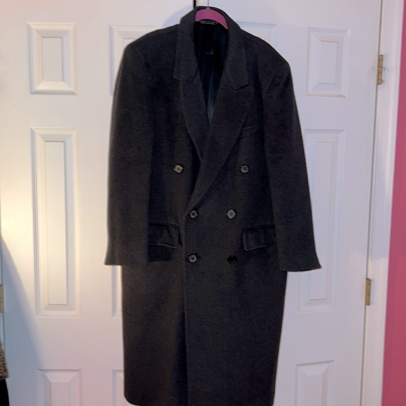 Mens Long sleeve formal double breasted wool coat. - Picture 1 of 4